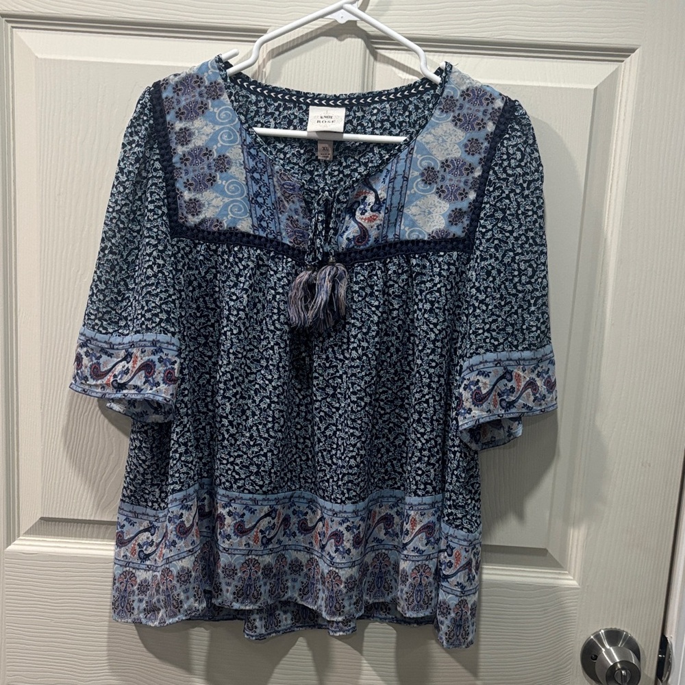 Knox Rose Peasant Top